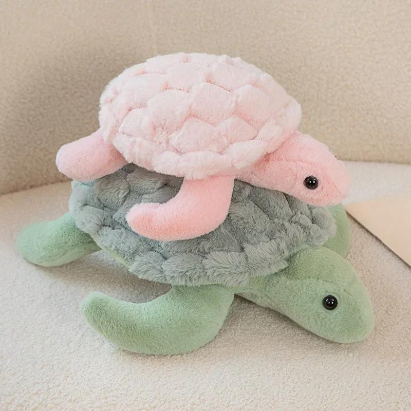 Cute Anime Sea Turtle Toy Big Eyes Green Soft Plush Doll Christmas Pillow Stuffed Gift Birthday New Year
