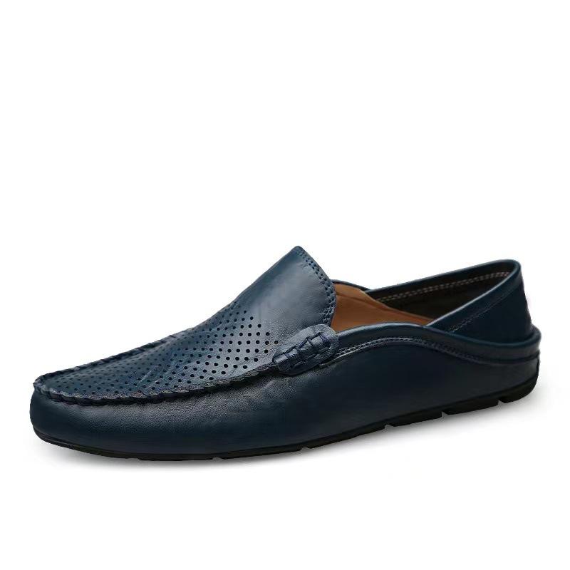 Summer Men Casual Shoes Moccasins Breathable Boat Shoes Italian Luxury Brand Mens Driving Loafers