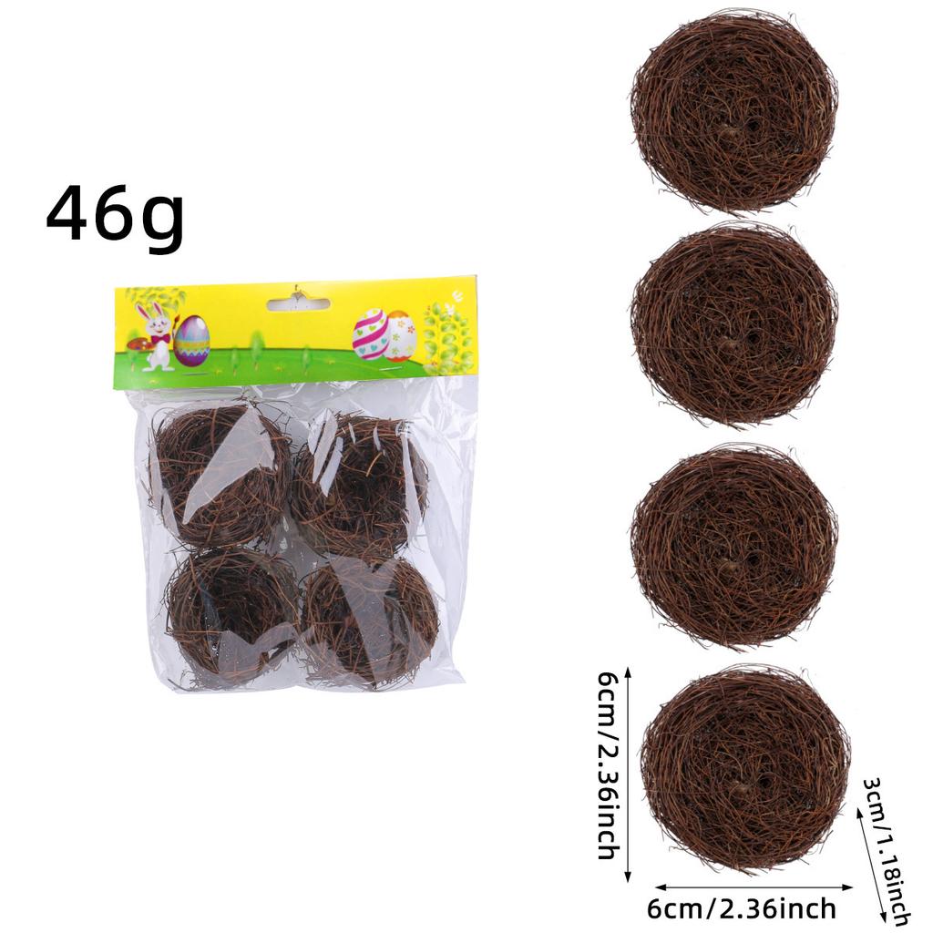 Easter simulation bird nest decoration ornaments, courtyard simulation grass nest, DIY vine woven dead branches bird nest