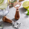 Stainless Steel Cat Claw Beer Bottle Opener Home Acacia Wood Upright Cute Bottle Opener Personalized Hanging Rope Screwdriver