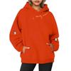 Women's  Long Sleeve Printed Top Solid Color Hoodie