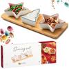 Aperitif Service Set - Unbranded - Christmas Bamboo Porcelain - Star Tree Bowls - Tray Included