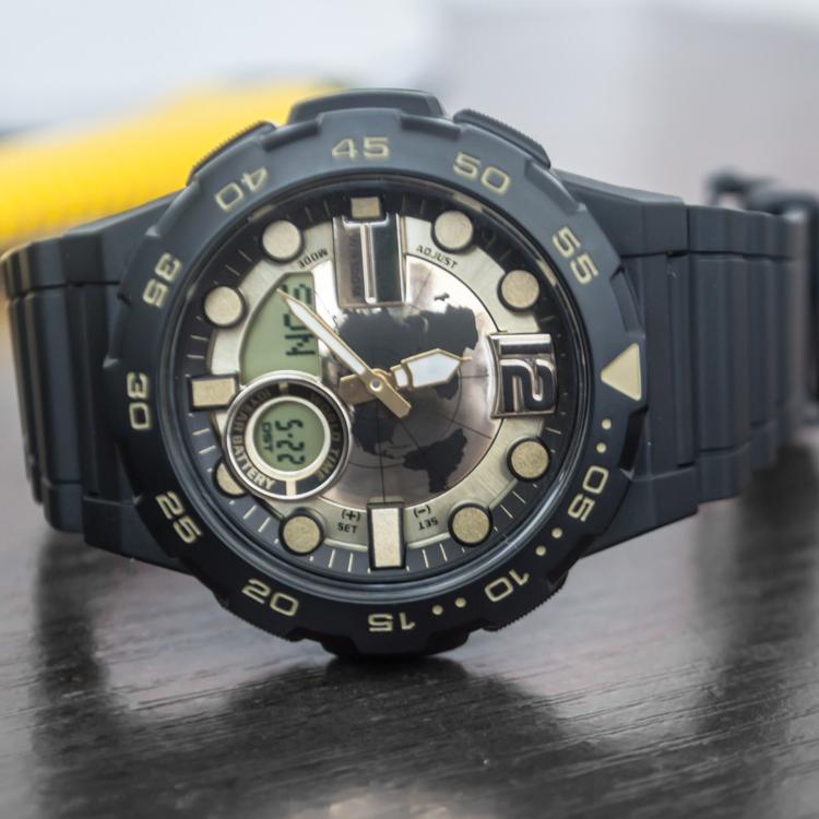 Casio Men YOUTH Gold Watch AEQ-100BW-9AVDF