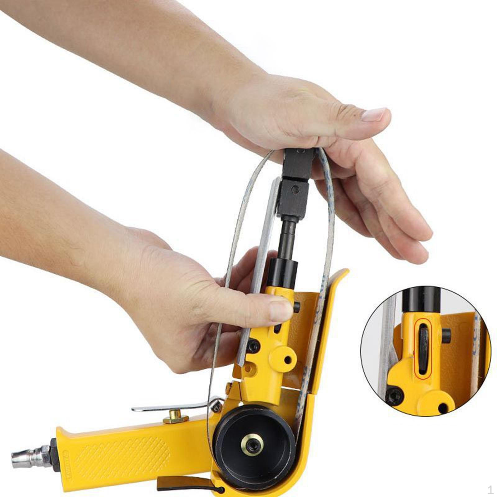 

Пневматическая ленточная шлифовальная машина Воздушная шлифовальная машина Шлифовальный станок Инструмент для металла 20mmx520mm