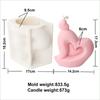 Silicone Candle Mould Heart Shaped Molds Cake Fondant Chocolate Mold Epoxy Casting Resin Moulds Food Grade Silicone