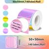 1PK New Holographic Laser Color Transparent Thermal Adhesive Label Roll Suit for Phomemo M110/M200/M120/M220 E210 P50 DETONG P1