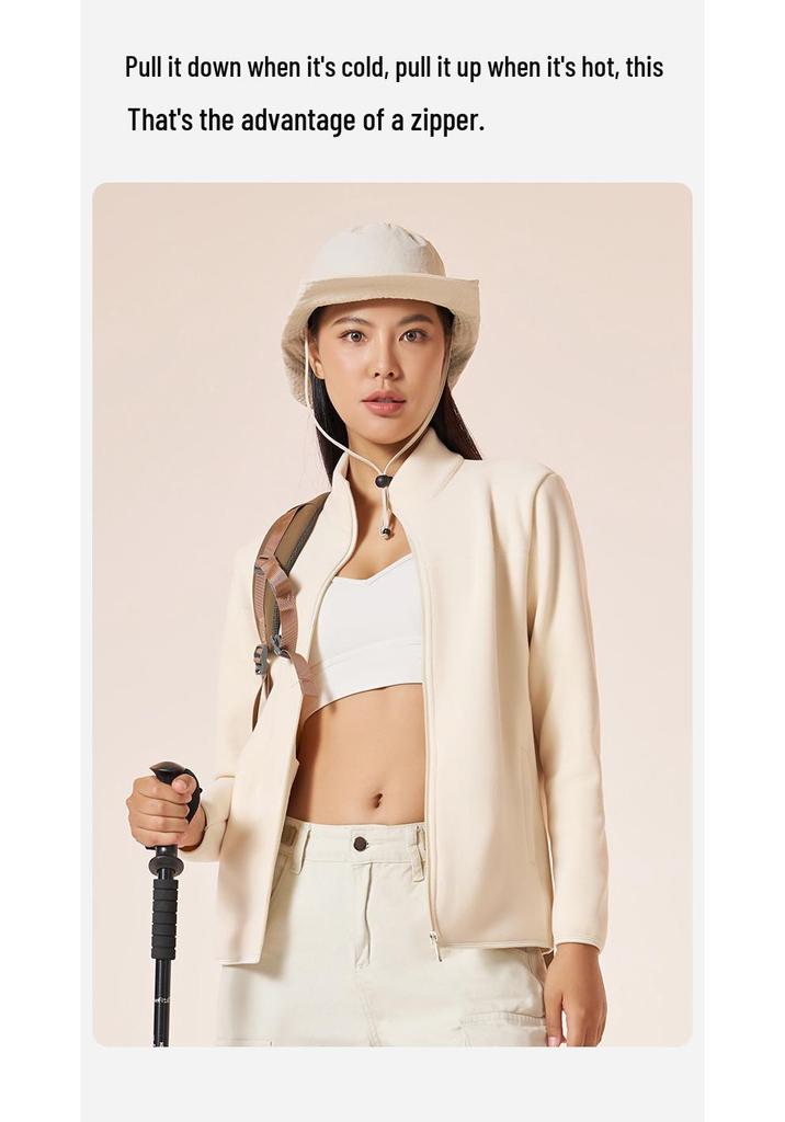 2026 Autumn/Winter Ollie Fleece Jacket: Stand Collar Sports Hoodie with Temperature-Locking Cardigan for Cold Protection.