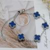 15mm High Version Of Five Flowers Lucky Four-Leaf Clover Bracelet 18k No Colour Loss Double-Sided Shell Bracelet