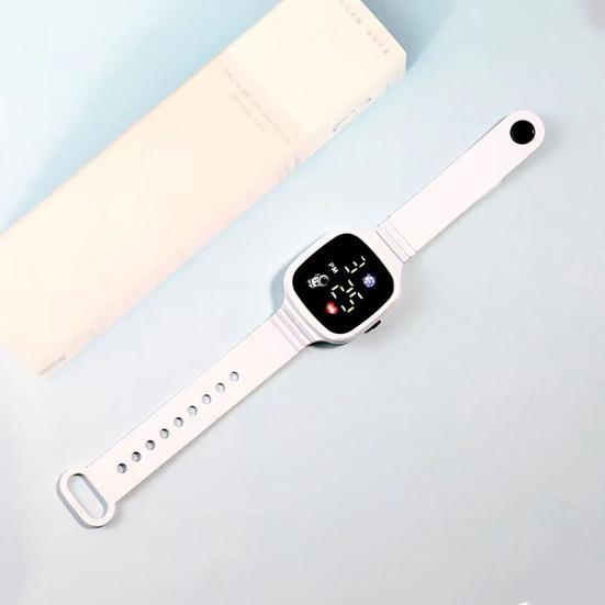 Wrist Watch Button Control LED Square Dial Digital Display Adjustable Precise Time Waterproof Kids Digital Sport Watch Daily Accessory