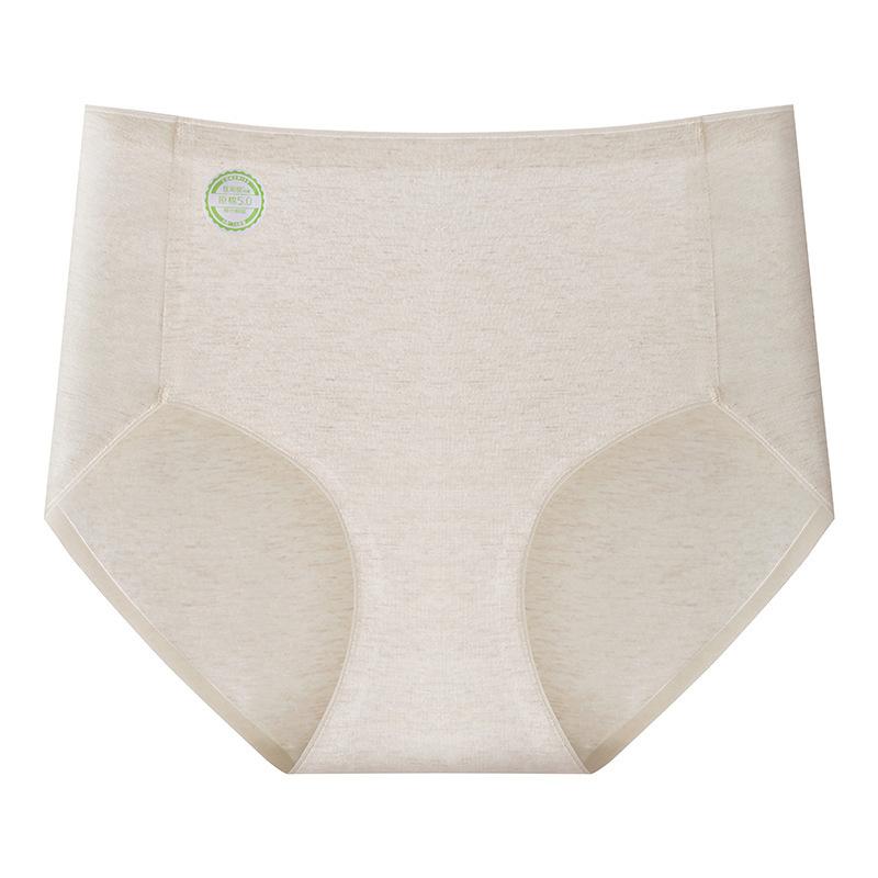 Female Spring and Autumn Cotton 7A Antibacterial Extension Crotch High Waist Abdominal Breathable No Trace Briefs