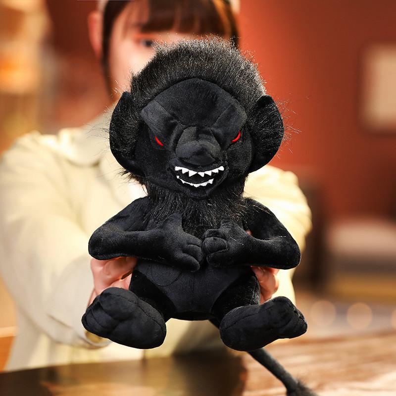 Dark Black Myth Stuffed Toys Anubis Hydra Krampus Creative Halloween Gift Game Plush Doll Collectible Character Present
