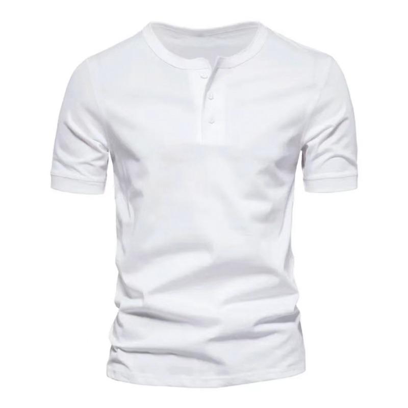 Men's Crew Neck Short Sleeve Men Casual Slim Sport Solid Color T-shirt Men