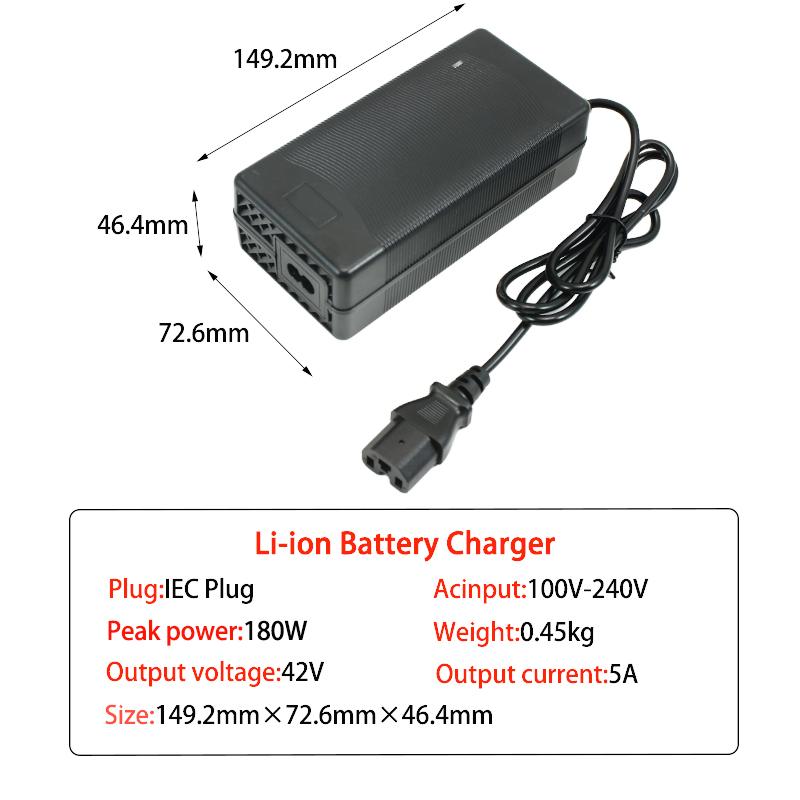 42V 5A Li-ion Battery Charger 10S 36V Lithium Battery pack For M365 pro,bird,lime,ime-s,Ninebot Es1,Ninebot Es2,Ninebot Es4