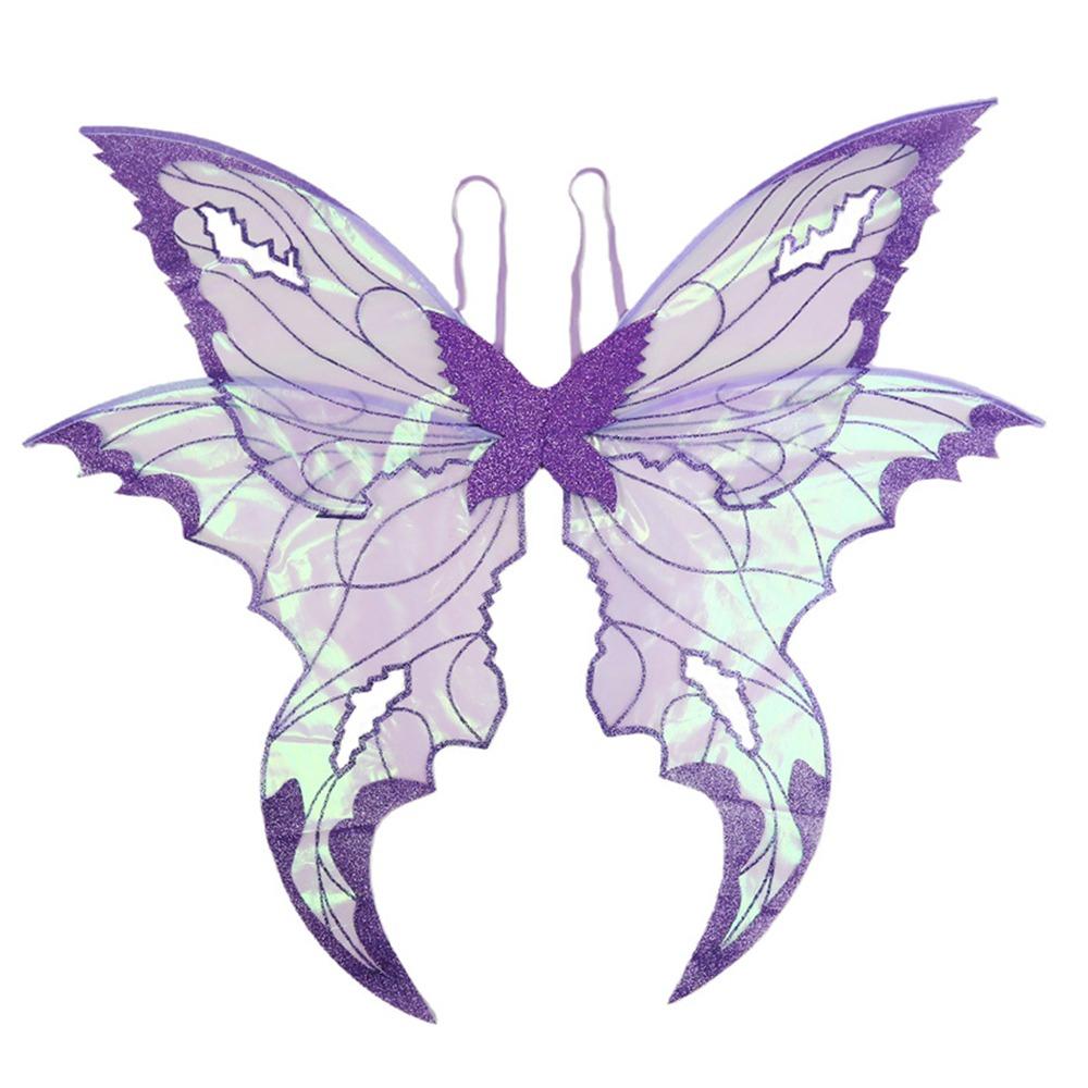 

Magical Sparkling Fairy Wings Two-color Flower Angel Wings Colorful Cicada Wing for Women Girls фіолетовий