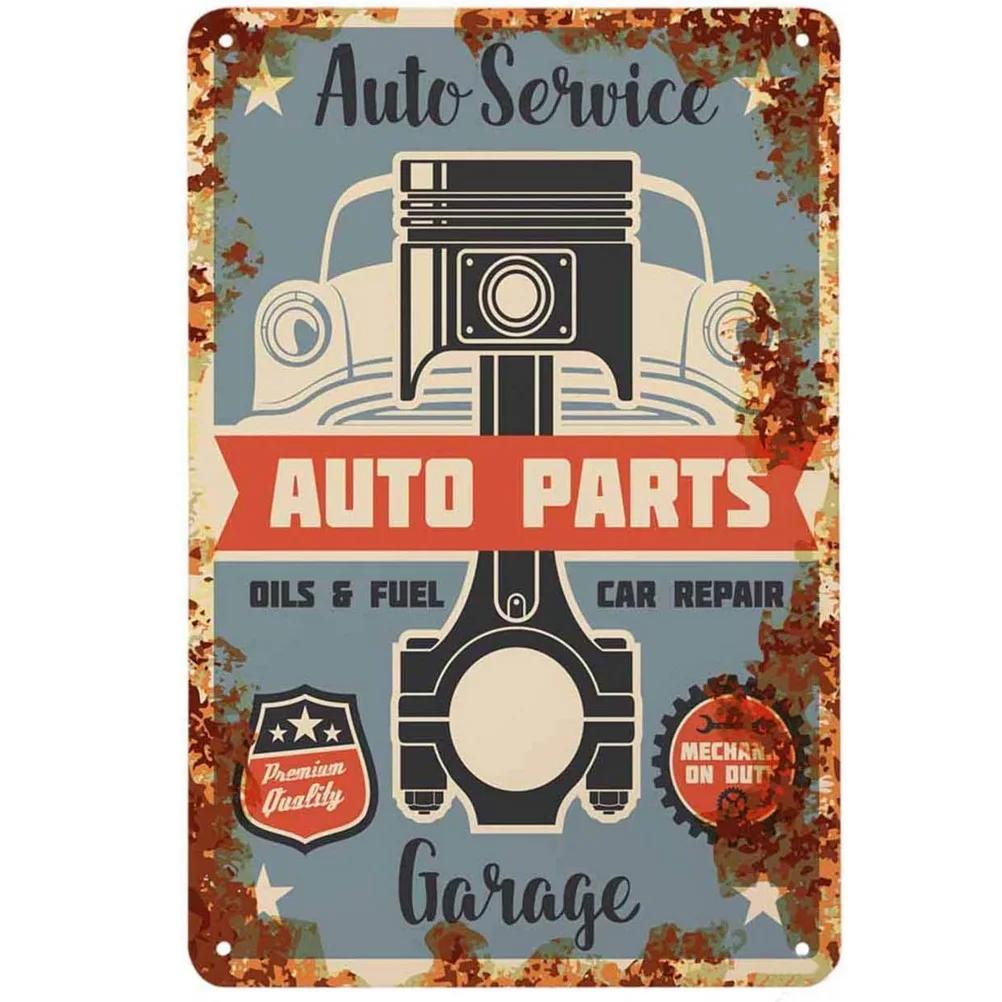 Metal Tin Signs Plaque Pinup Garage Service Wall Decoration Vintage Posters Iron Painting for Man Cave Home Cafe Garage Club Bar