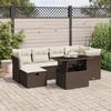 VidaXL Garden Furniture Set with Cushions 7 Pcs Brown Wicker 3274663