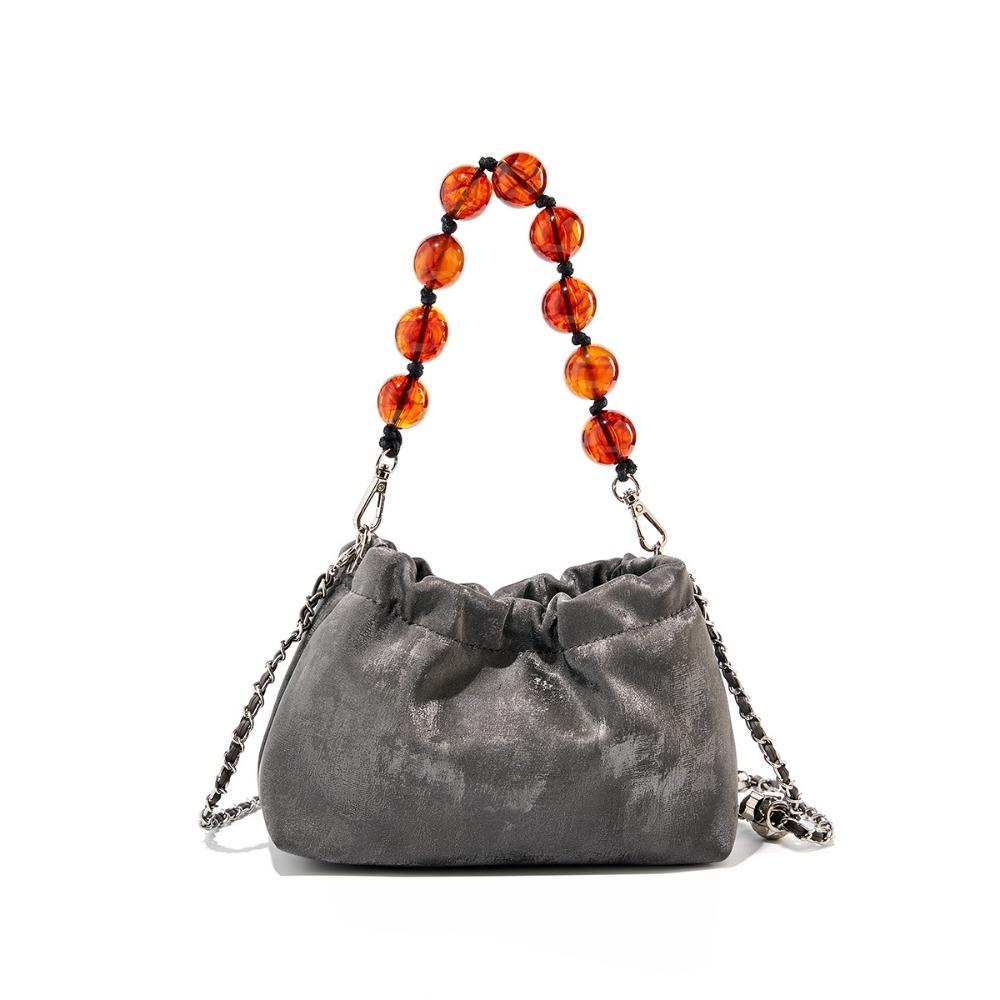 Cloud Bag New Versatile Trend Portable Women's Bag Leather Pleated Dumpling Bag Messenger Bag