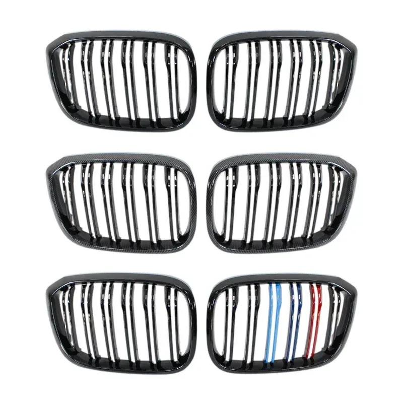For BMW X3 X3M G01 X4 G02 2018- Front Bumper Grill Grille Gloss Black Single Slat Sport Style Car Replacement