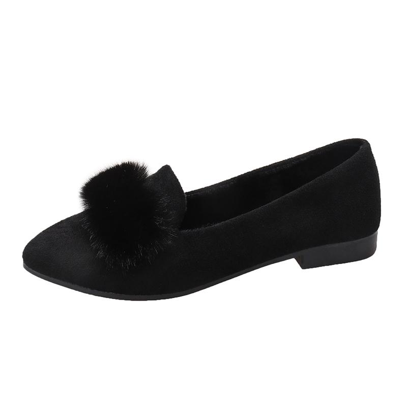 

Мода 2025 Новые женские балетки Пушистые Милые Туфли-лоферы для женщин Весенняя Повседневная Обувь Слипоны Обувь Мягкая Подошва Удобные 40 чёрный