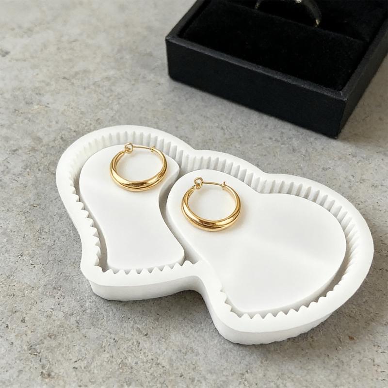 2Pcs Heart Shape Tray Molds Professional Silicones Candle Molds For Resins Casting Jewelry Tray Gypsum Decoration