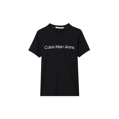 Color Block Letter Jacquard Comfortable Short Sleeve Casual T-Shirt Men Tops Black J320766-BEH