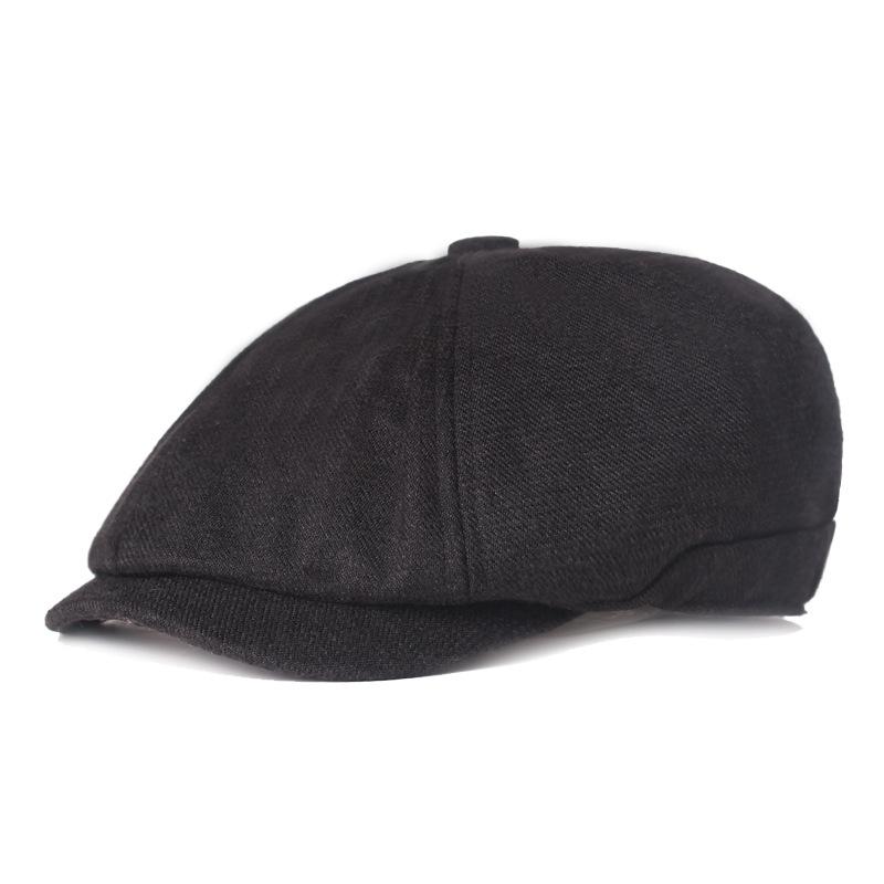 Youth Octagonal Cap Men's Autumn Winter Warm Beret Middle-Aged and Elderly Cap Newsboy Cap Painters Hats