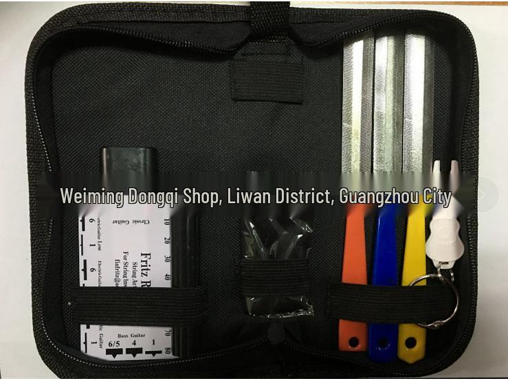 

Guitar Repair and Polishing Kit with String Saddles and Files Three-color File (No Bag)