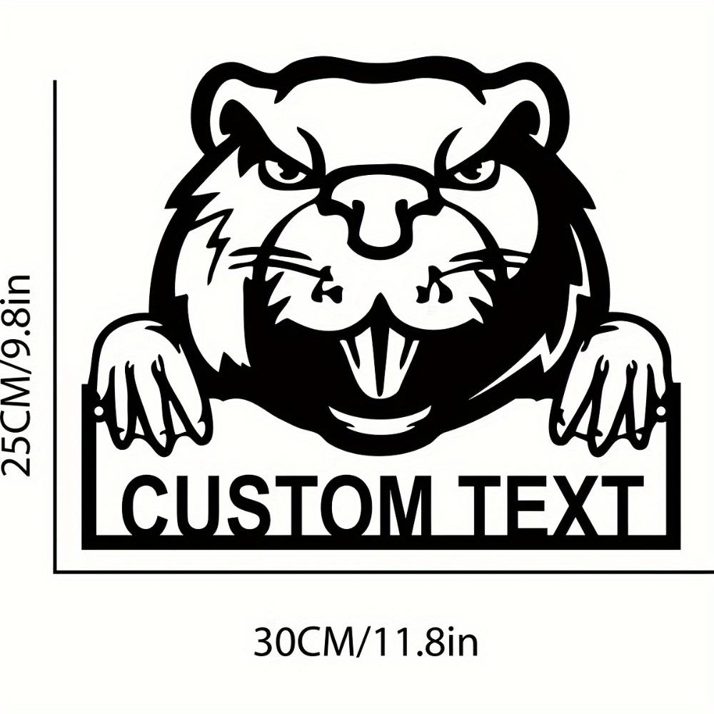 

Personalized Beaver Metal Wall Art, Rustic Farmhouse Sign for Living Room, Handcrafted Home Decor, Custom Name Plate