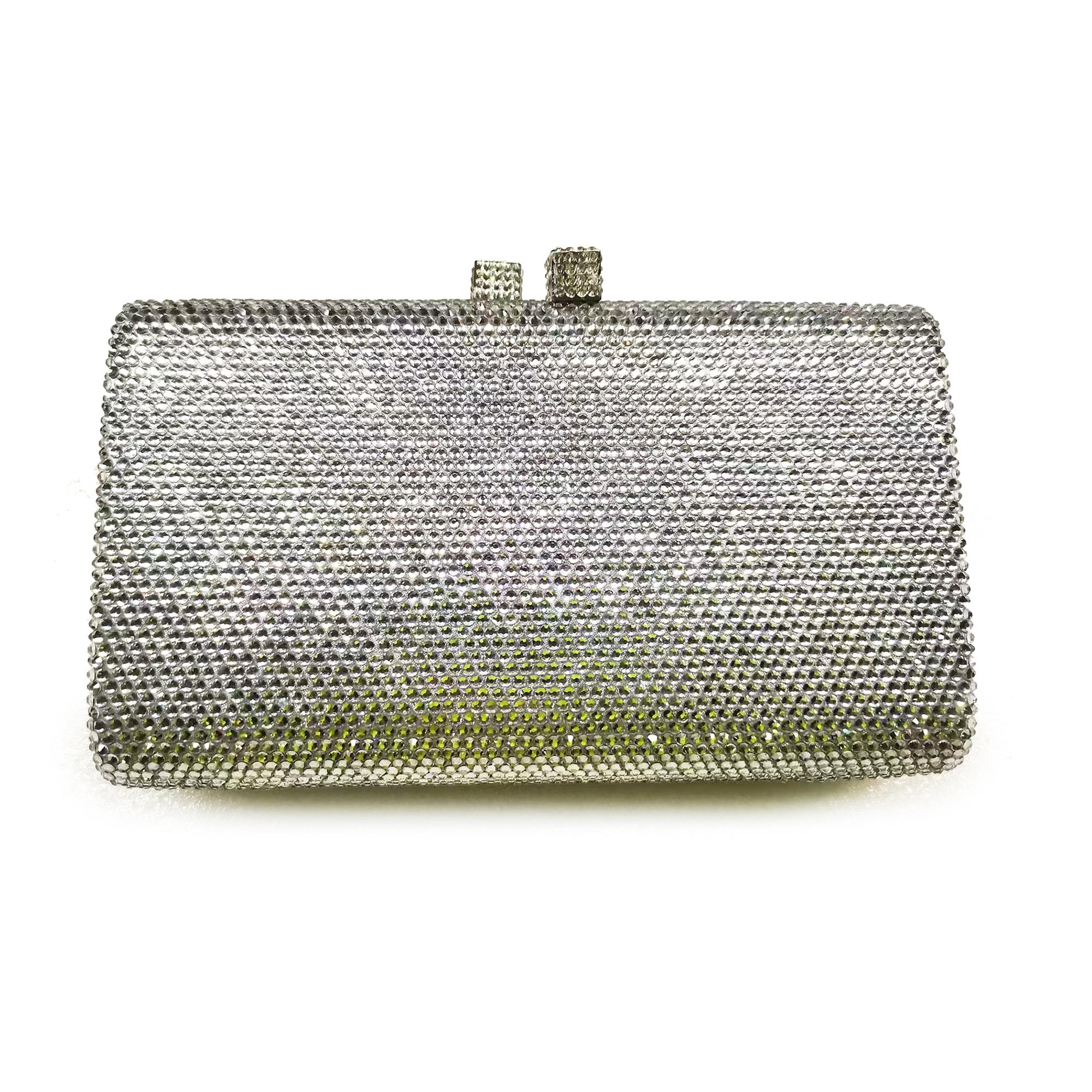 

Champagne Crystal Evening Bag Clutch Luxury Rhinestone Ladies Dinner Clutches Diamond Purses Wedding Bridal Party Prom Handbag 19cmX11cmX4.5cm
