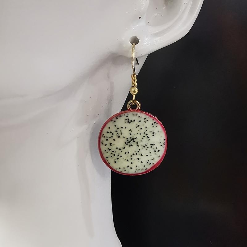 Süße Kreative Imitation Obst Hängende Ohrringe für Damen Mädchen Weiblich Acryl Wassermelone Ohrring Tomate Kiwi Orange Schmuck
