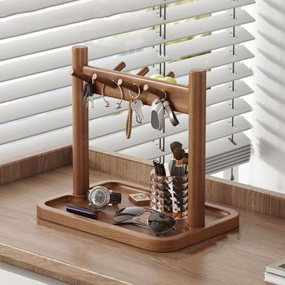 Large Capacity Wooden Storage Rack Space Saving Decorative Jewelry Display Rack Moisture-proof Waterproof