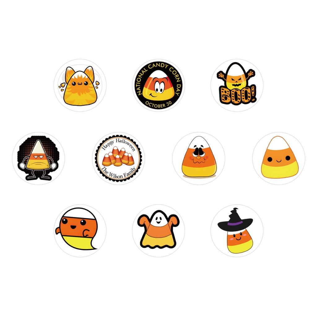 500 Stickers/roll Candy Corn Creative Roll Tape DIY Decorative Guitar Notebook Hand Tent Tape