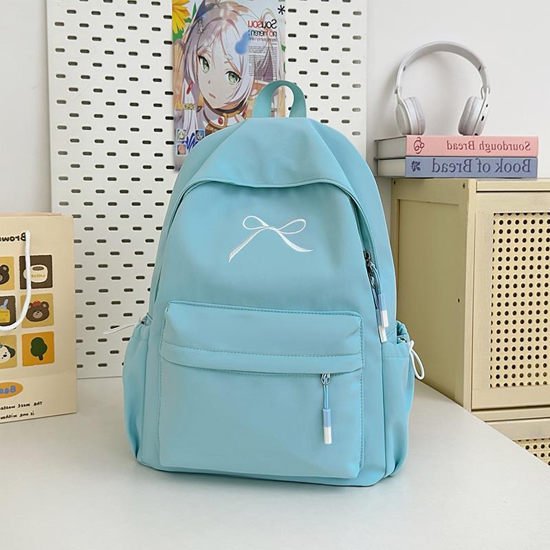 Schoolbag Bow School Bag Girls Japanese ins Style Simple College Student Backpack Lightweight Fashion High School Backpack Women