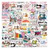 55 Sheets Waterproof Cartoon Stickers & Puzzle Set: Chinese Handicraft Quilting Education