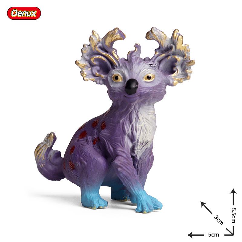 Oenux Original Genuine Fairy Tale Fly Horse Simulation Animal Mythical Elves Elf Pegasus Action Figures Model PVC Cute Kids Toy