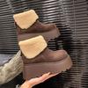 7Cm Snow Boots Women's 2025 Winter New Popular Retro Small Thick-soled Casual Velvet Thermal Cotton Shoes
