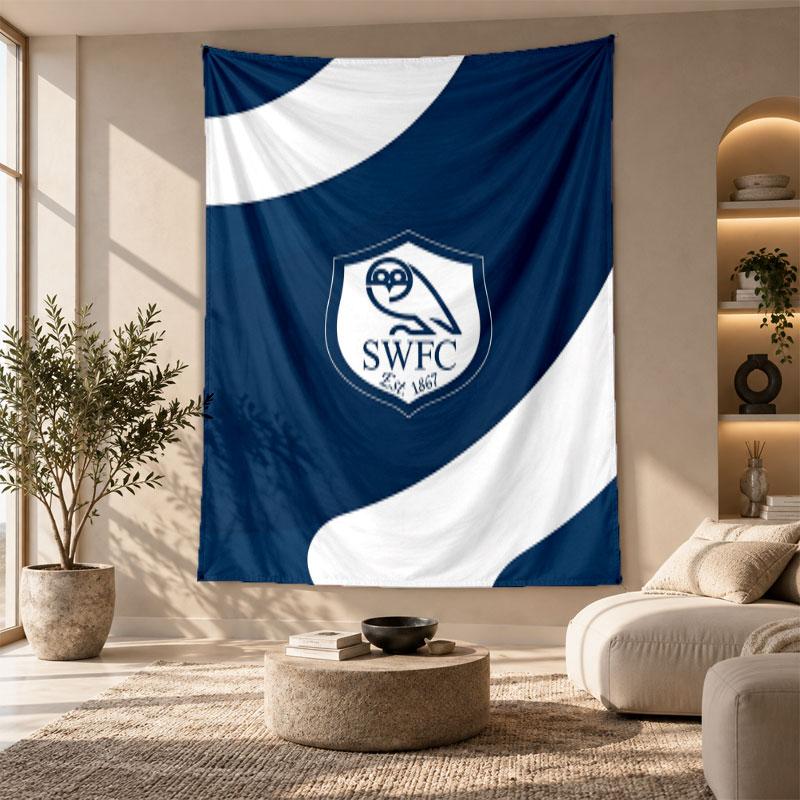 Decorative Tapestry,Sheffield Wednesday Football Printed Wall Art, Lightweight Wall Hanging For Bedroom Background