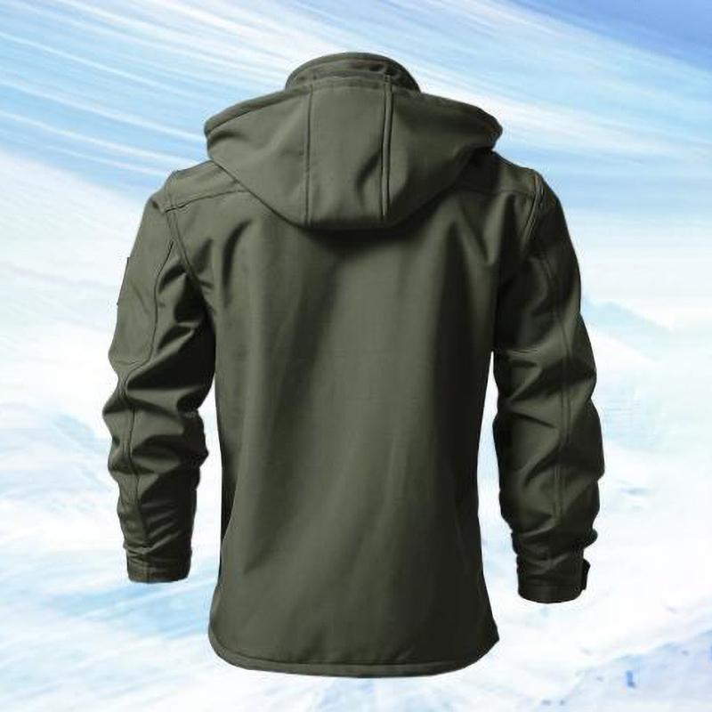 Conjunto de Veludo com Capuz Cor Sólida Outono Inverno Fato de Proteção para Trabalho ao Ar Livre Casual Montanhismo Fato de Trabalho