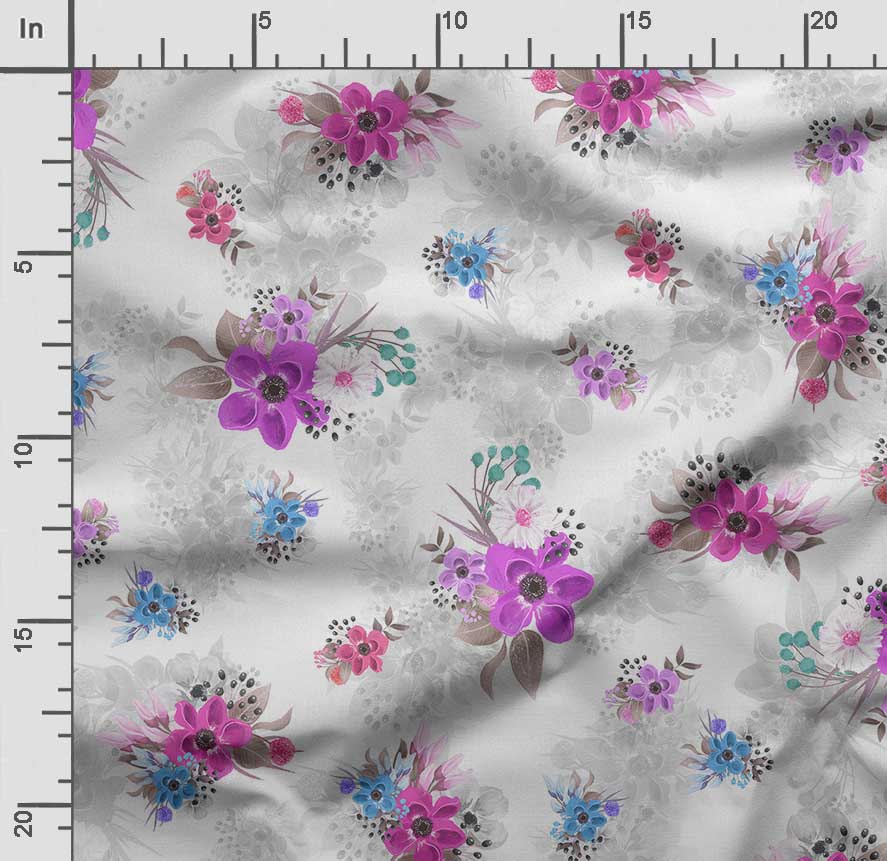 Soimoi Blomster vintagetrykk bomull Cambric Quilting Stoff Selges av The Yard 42 Tommer Bred Middels Vekt Bomullsstoff Syutstyr