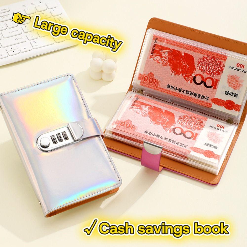 Laser Savings Book with Password Lock 50Sheets Account Book  Office Stationery Supplies