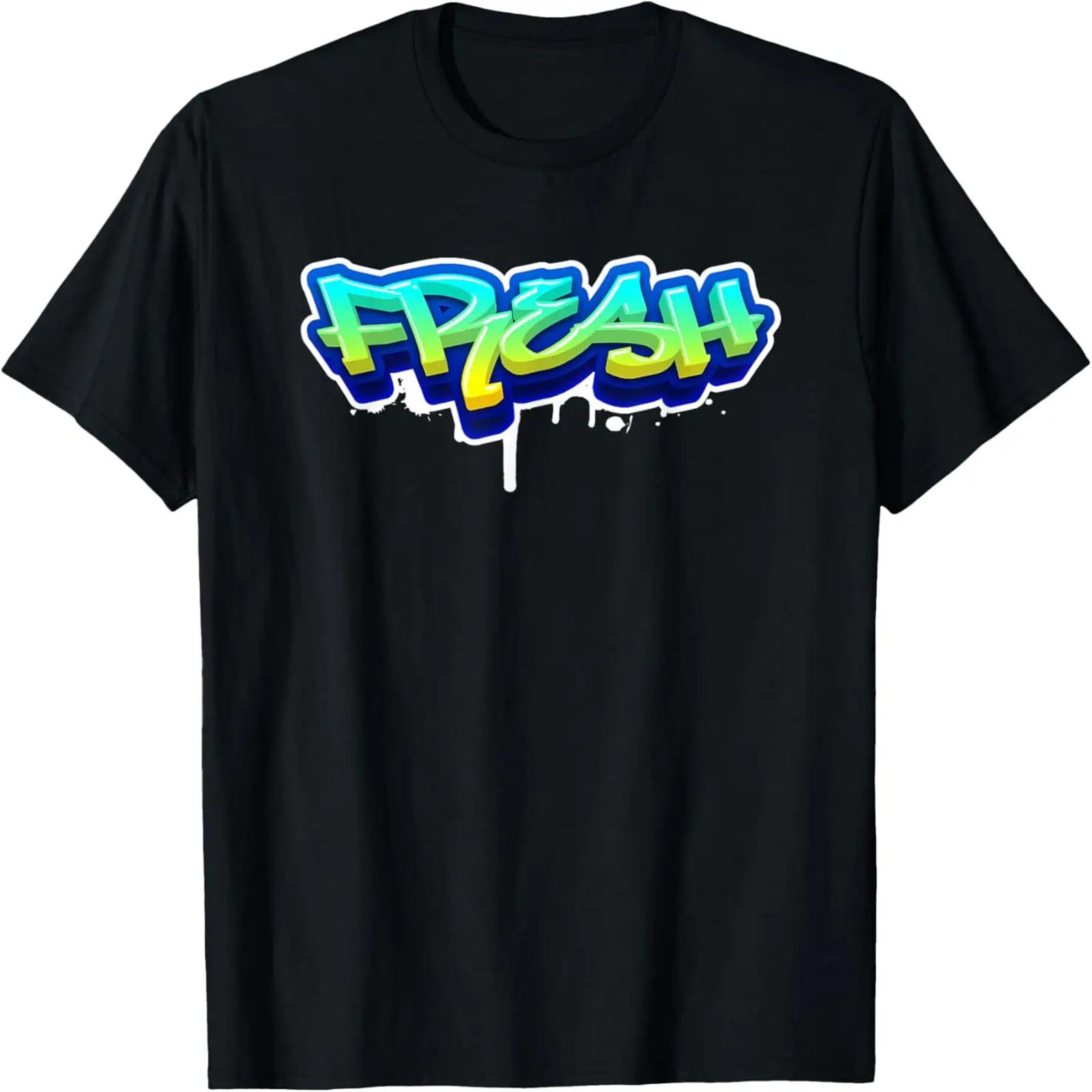 

_Fresh_ Old school graffiti style _ Funny graffiti graphic T-Shirt XXXXXL різнокольоровий