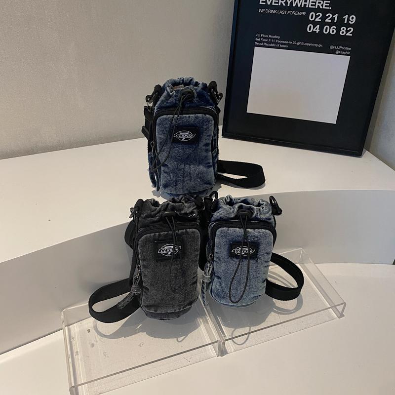 Damen Outdoor Sport Umhängetasche Herren Wasserkocher Tasche Multifunktionale Denim Schultertasche