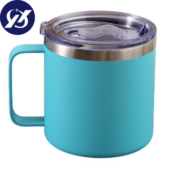 12oz Vacuum Mug Heat-resistant Leak-proof Double-layered Lidded Stainless Steel Coffee Milk Water Mug Office Supplies