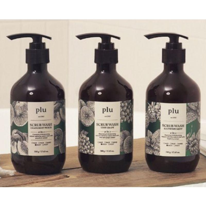 Plu Daily Scrub Body Wash Raspberry Mint 500g