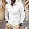 Polo deportivo casual de manga larga para hombre de primavera y otoño