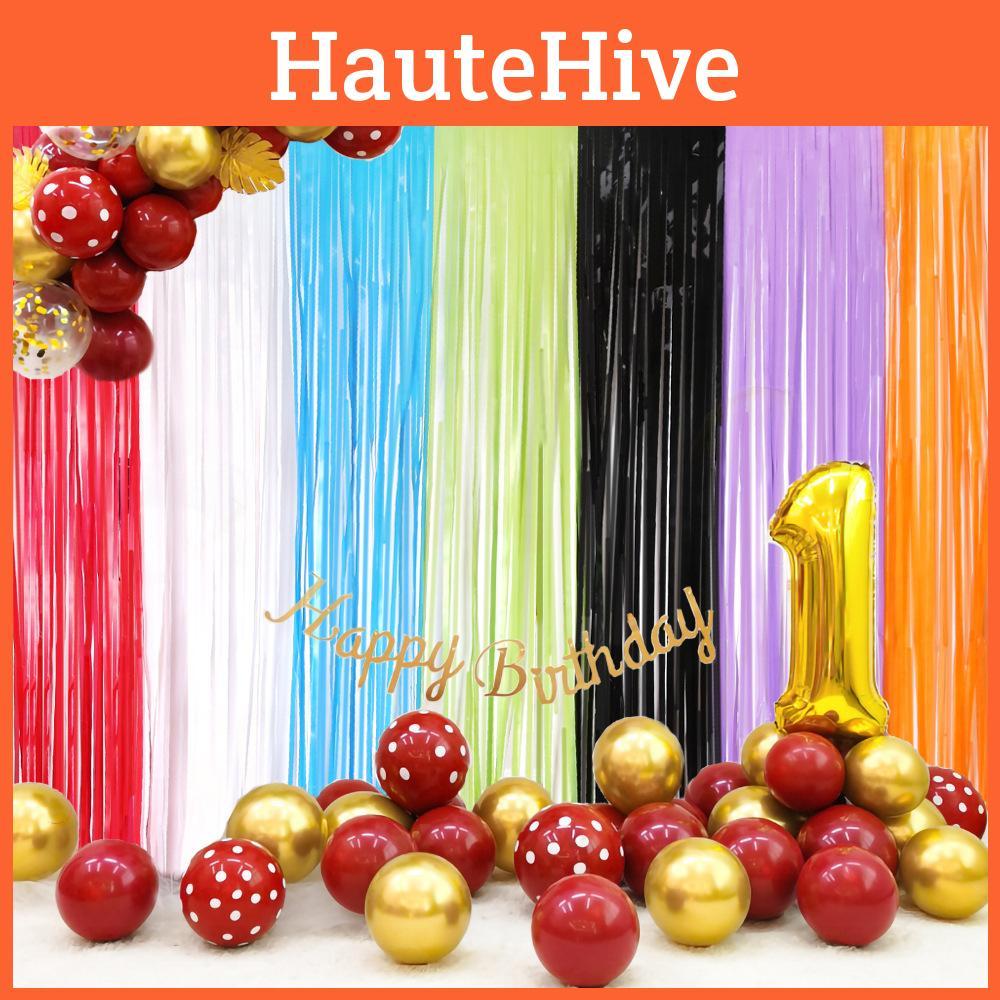 Colorful Rainbow Themed Matte Rain Curtain Party Decoration For Festive Events