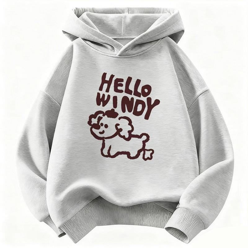 Stylish New Kids' Cartoon-Print Hoodie – Warm, Fleece-Lined, and Thickened for Boys and Girls; Suitable for Autumn/Winter, Casual Wear, and Sports.
