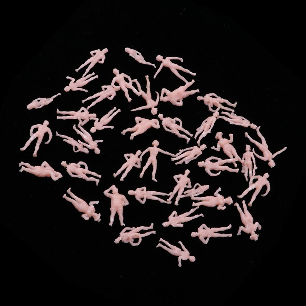 1/87 Beach Crowd Figure Figurine Model Toys for Train Seaside Accessory