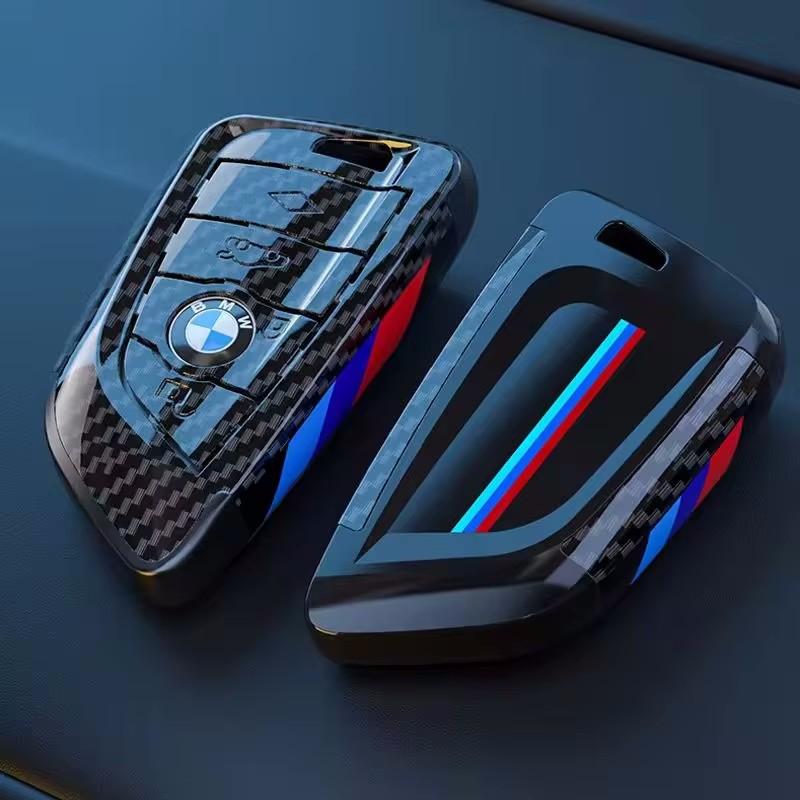 Hot 2025 Carbon Fibre Car Key Cover Case Holder Shell Bag For BMW F30 F20 F10 F18 F22 F01 X3 X4 F06 F02 M3 M5 Auto Keychain Acce