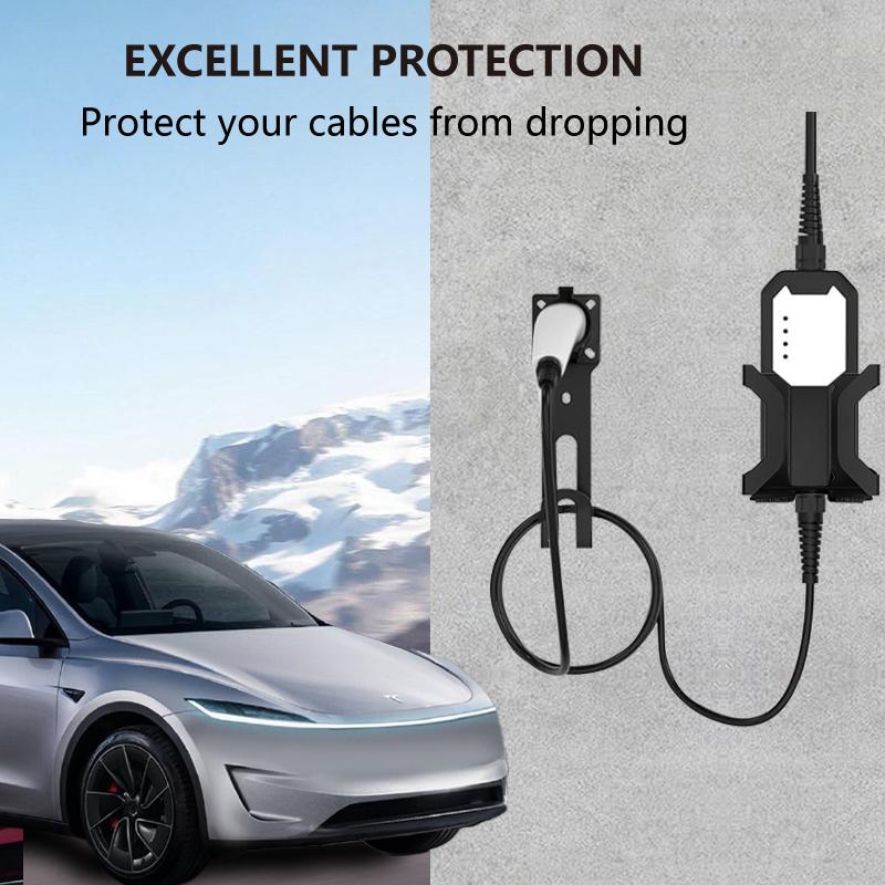 Heenvn For Tesla Model 3 Y S X Car Charging Cable Mount Wall Mount with Hook Connector Bracket Charger Holder US Version 2026